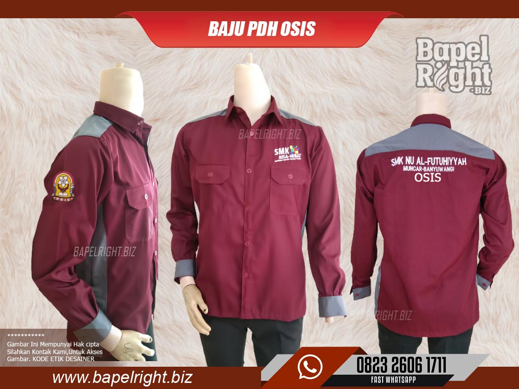 Desain Kemeja Pdl Merah Maroon