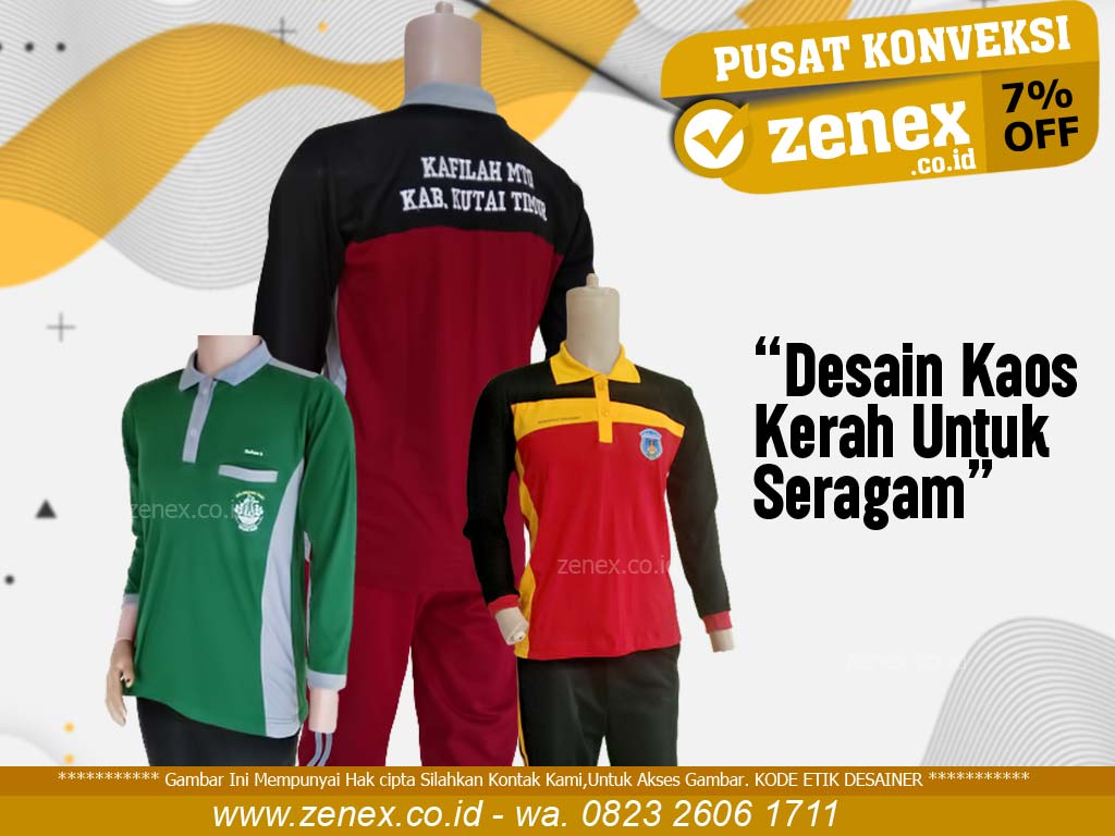 Desain Kaos Kerah Untuk Seragam